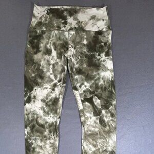 Lululemon Women’s Leggings Size10 Align Crop Diamond Dye Army Green Dark Olive